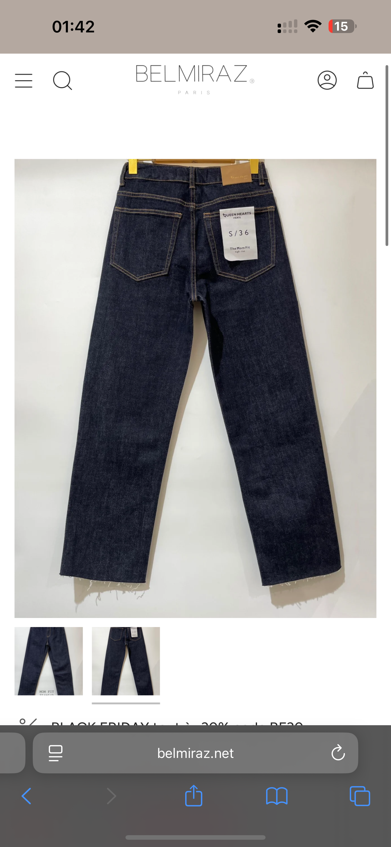 Jeans brut MOM FIT