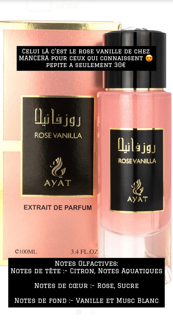 Parfum Ayat Rose vanille